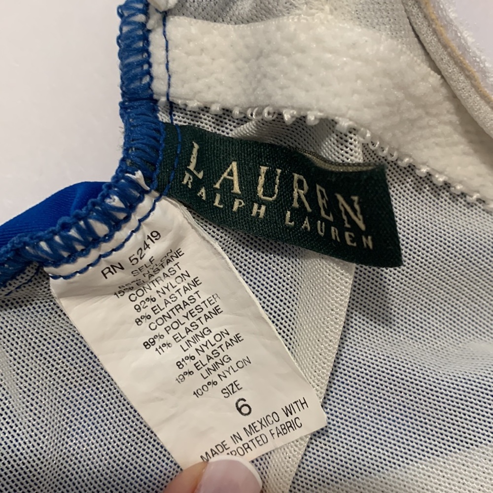 Ralph Lauren Bel-Air Tummy Control Halter Style One Piece Swimsuit • Size 6 - Picture 10 of 10
